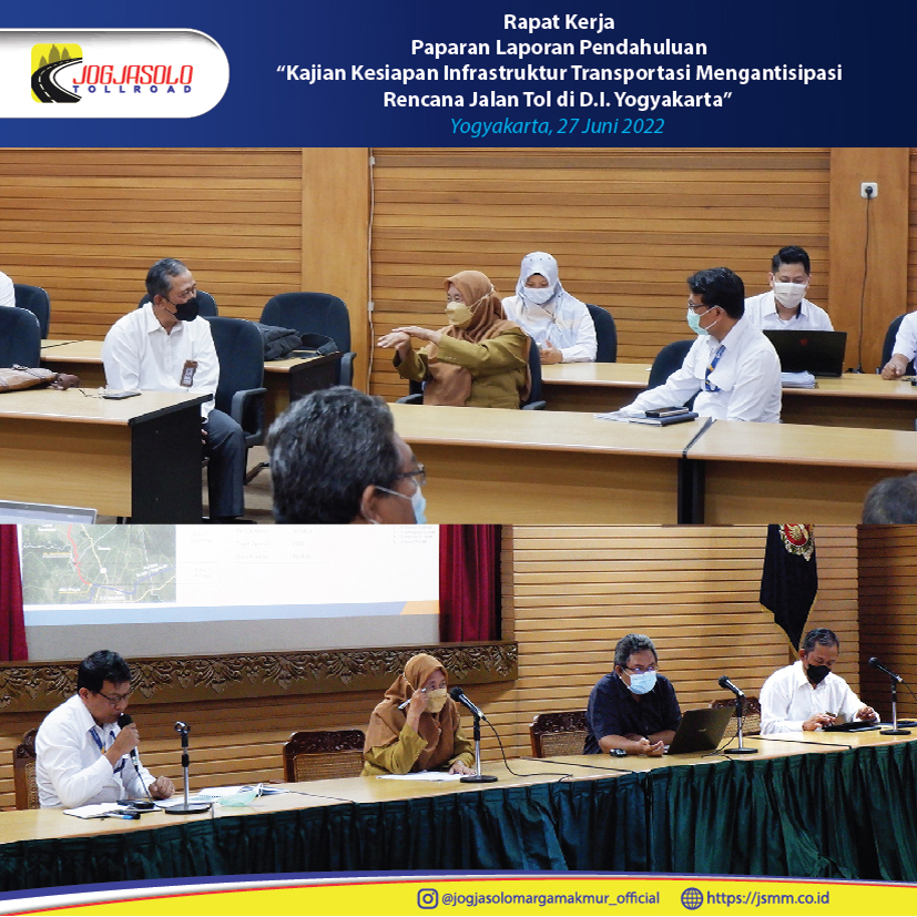 Diskusi awal oleh Plt. Kepala Biro Pengembangan Infrastruktur Wilayah dan Pembiayaan Pembangunan yang di dampingi Direktur Teknik Jogjasolo Marga Makmur serta Direktur Utama Jasamarga Jogja Bawen