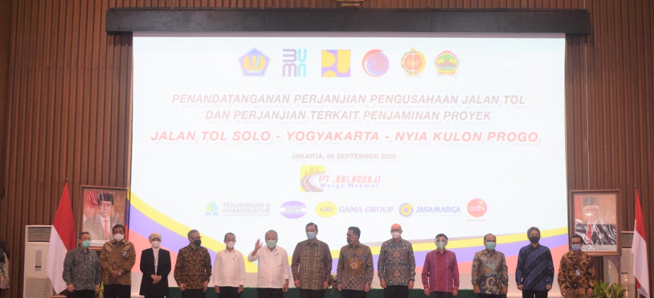 Konsorsium Swasta-BUMN Tandatangani PPJT dan Penjaminan Proyek Jalan Tol Solo-Yogyakarta-NYIA Kulonp
