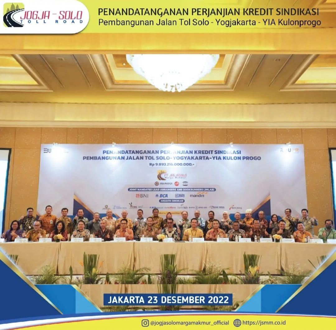 PT Jogjasolo Marga Makmur Peroleh Kredit Sindikasi Rp 9,893 Triliun Untuk Pembangunan Proyek Jalan  